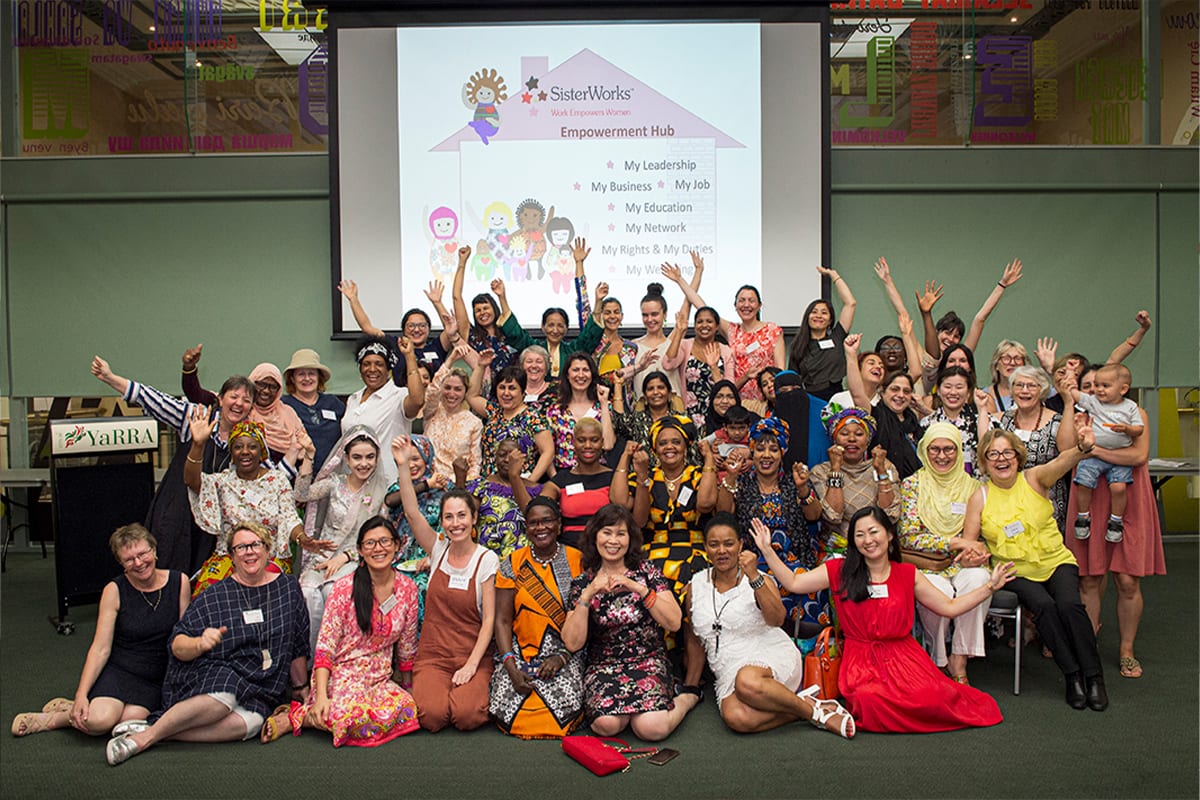 Migrant Women at a SisterWorks Empowerment Hub