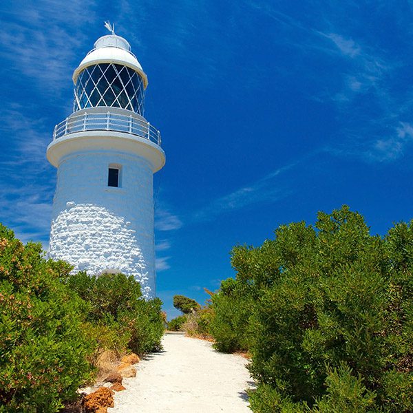 Leeuwin Lighthouse on a sunny day. Western Australia