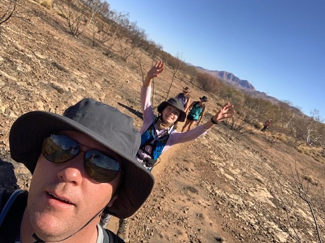 Tony Pearse and daughter on the Larapinta Trail
