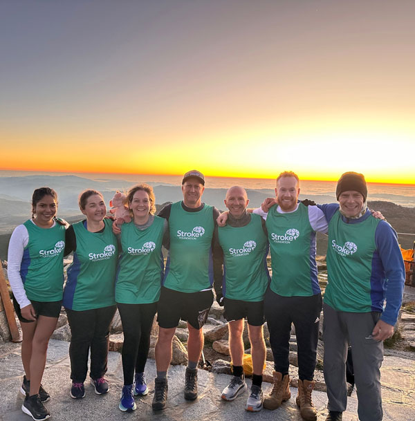 Pictured above is #TeamStroke on the Mt Kozi Trek 2024.